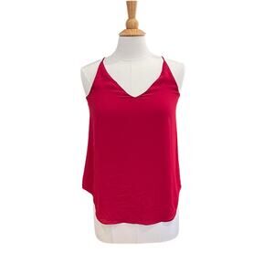 LOFT Bright Pink / Fuchsia Racerback Camisole / Cami Tank Top, Size SP